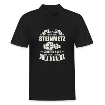 Steinmetz - Männer Poloshirt - Schwarz - Vorne - Kai (181cm)