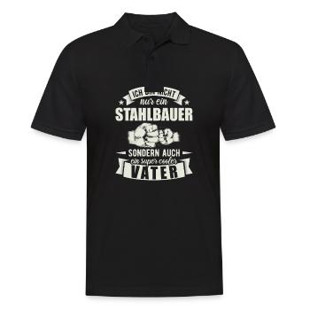 Stahlbauer Vater Papa Vatertag Metallbauer - Männer Poloshirt - Schwarz - Vorne - Kai (181cm)