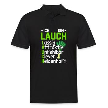 Lauch - Männer Poloshirt - Schwarz - Vorne - Kai (181cm)