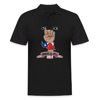 Chile Girl Unbreakable I Chile Heritage I Chile - Männer Poloshirt - Schwarz - Vorne - Kai (181cm)