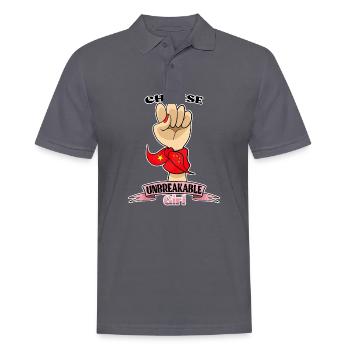 Fille chinoise incassable I Héritage chinois I - Polo Homme - charbon - Devant - Nico (186cm)