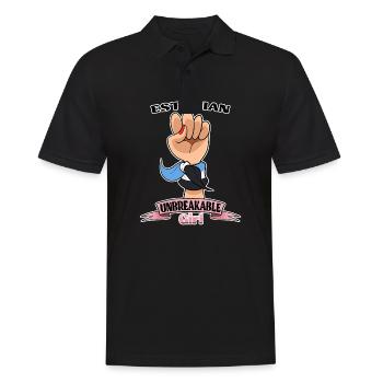 Estonian Girl Unbreakable I Estonian Heritage I - Men's Polo Shirt - black - Front - Kai (181cm)