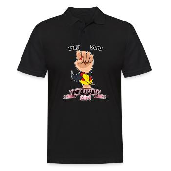 German Girl Unbreakable I German Heritage I - Männer Poloshirt - Schwarz - Vorne - Kai (181cm)