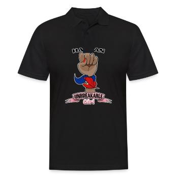 Haitian Girl Unbreakable I Haitian Heritage I - Men's Polo Shirt - black - Front - Kai (181cm)