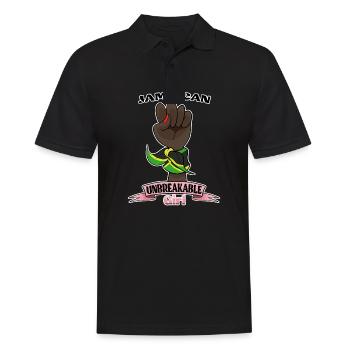Fille jamaïcaine incassable I Héritage jamaïcain I - Polo Homme - noir - Devant - Kai (181cm)