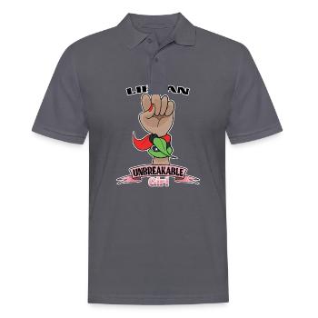 Libyan Girl Unbreakable I Libyan Heritage I Libya - Männer Poloshirt - Anthrazit - Vorne - Nico (186cm)