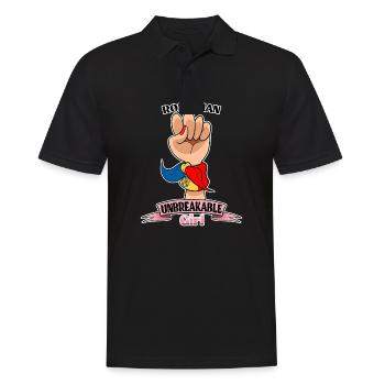 Romanian Girl Unbreakable I Romanian Heritage I - Men's Polo Shirt - black - Front - Kai (181cm)