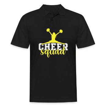 Cheerleading Saying Slogan - Cheer Squad - Men's Polo Shirt - black - Front - Kai (181cm)
