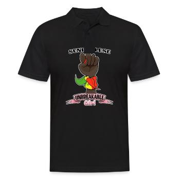 Senegalese Girl Unbreakable Senegalese Heritage - Männer Poloshirt - Schwarz - Vorne - Kai (181cm)
