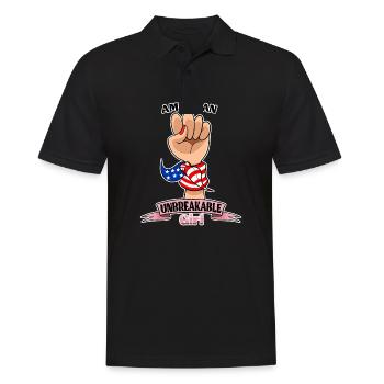 American Girl Unbreakable I American Heritage I - Männer Poloshirt - Schwarz - Vorne - Kai (181cm)