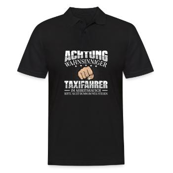 Taxifahrer - Männer Poloshirt - Schwarz - Vorne - Kai (181cm)