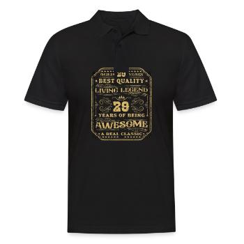 29 Geburtstag 29 Jahre Mann 29 jahre legende 29 - Männer Poloshirt - Schwarz - Vorne - Kai (181cm)