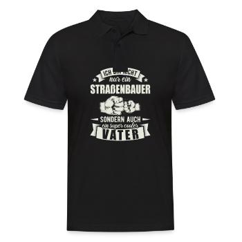 Straßenbauer - Männer Poloshirt - Schwarz - Vorne - Kai (181cm)