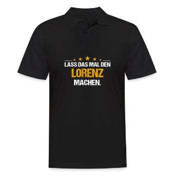 Lass das mal den Lorenz machen Name - Männer Poloshirt - Schwarz - Vorne - Kai (181cm)