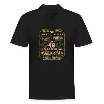 46 Geburtstag 46 Jahre Mann 46 jahre legende 46 - Männer Poloshirt - Schwarz - Vorne - Kai (181cm)