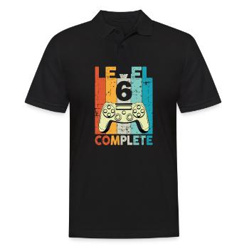 Level 6 Complete Gaming Geburtstag - Männer Poloshirt - Schwarz - Vorne - Kai (181cm)