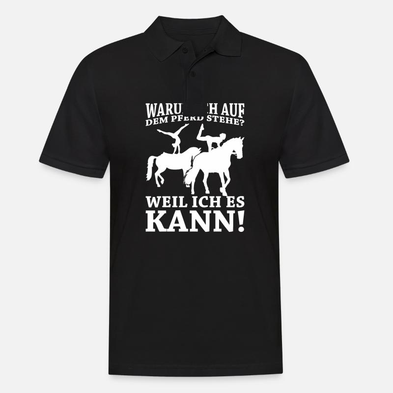 Voltigieren - Männer Poloshirt - Schwarz