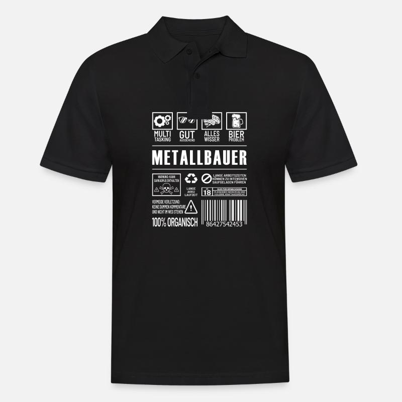 Metallbauer - Männer Poloshirt - Schwarz