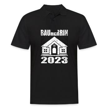 Bauherrin geschenk - Bauherrin 2023 - Männer Poloshirt - Schwarz - Vorne - Kai (181cm)