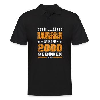 Bauherr Geburtstag Die Besten Bauherren wurden - Männer Poloshirt - Schwarz - Vorne - Kai (181cm)