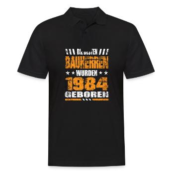 Bauherr Geburtstag Die Besten Bauherren wurden - Männer Poloshirt - Schwarz - Vorne - Kai (181cm)