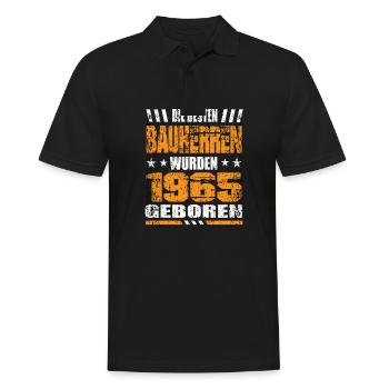 Bauherr Geburtstag Die Besten Bauherren wurden - Männer Poloshirt - Schwarz - Vorne - Kai (181cm)