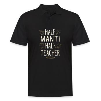 Moitié Manti Moitié Professeur Drôle Professeur Humour - Polo Homme - noir - Devant - Kai (181cm)