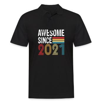 Awesome Since 2021 Birthday 2021 Vintage 2021 - Men's Polo Shirt - black - Front - Kai (181cm)