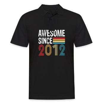 Awesome Since 2012 Birthday 2012 Vintage 2012 - Men's Polo Shirt - black - Front - Kai (181cm)