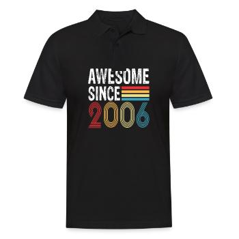 Génial depuis 2006 Anniversaire 2006 Millésime 2006 - Polo Homme - noir - Devant - Kai (181cm)