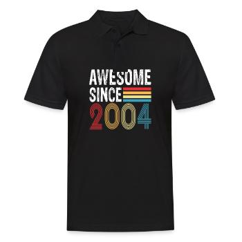 Génial depuis 2004 Anniversaire 2004 Millésime 2004 - Polo Homme - noir - Devant - Kai (181cm)