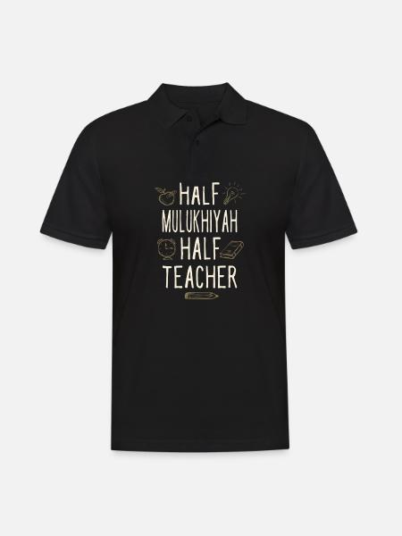Moitié Mulukhiyah Moitié Professeur drôle - Polo Homme - noir