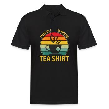 Tea Lover - This Is My Favorite Tea - Men's Polo Shirt - black - Front - Kai (181cm)