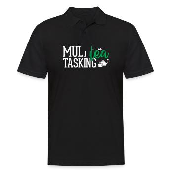 Amateur de thé - Multea Tasking - Polo Homme - noir - Devant - Kai (181cm)