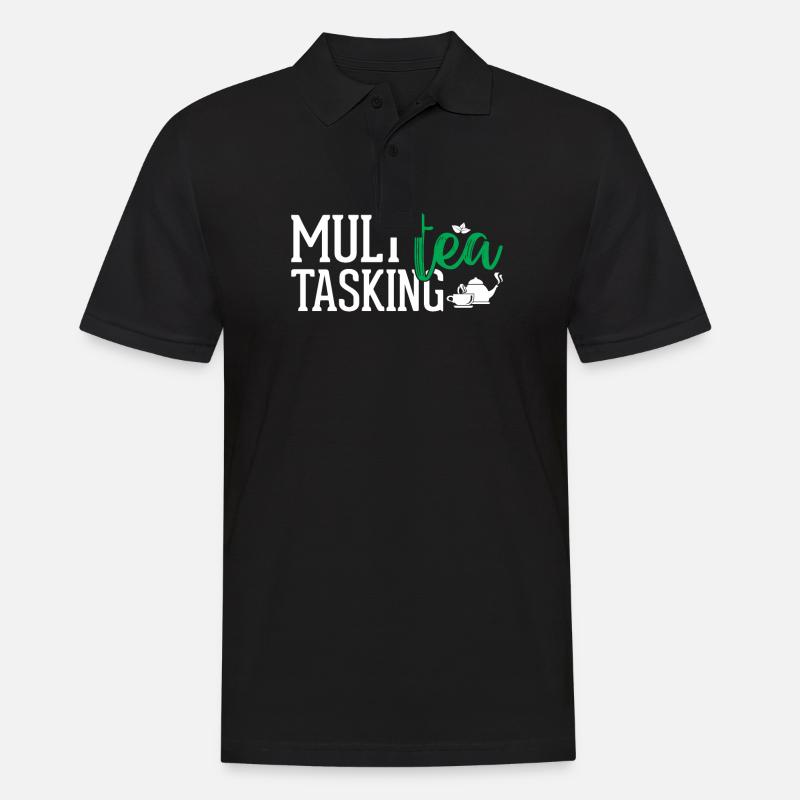 Tea Lover - Multea Tasking - Men's Polo Shirt - black