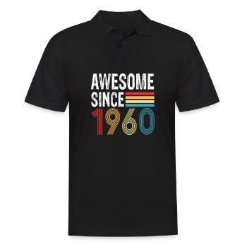Génial depuis 1960 Anniversaire 1960 Millésime 1960 - Polo Homme - noir - Devant - Kai (181cm)
