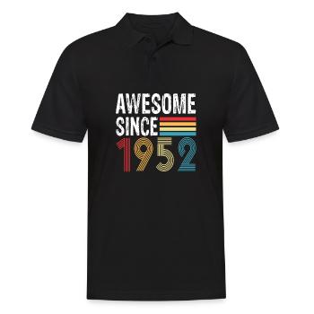Awesome Since 1952 Geburtstag 1952 Vintage 1952 - Männer Poloshirt - Schwarz - Vorne - Kai (181cm)
