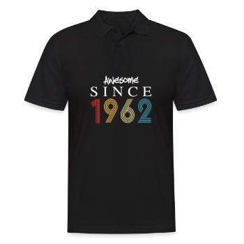 Génial depuis 1962 Anniversaire 1962 Millésime 1962 - Polo Homme - noir - Devant - Kai (181cm)