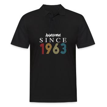 Génial depuis 1963 Anniversaire 1963 Millésime 1963 - Polo Homme - noir - Devant - Kai (181cm)