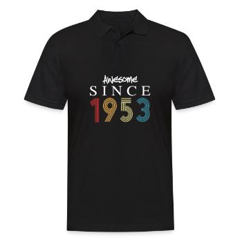 Awesome Since 1953 Birthday 1953 Vintage 1953 - Men's Polo Shirt - black - Front - Kai (181cm)