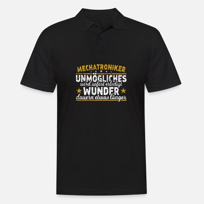 Mechatroniker - Männer Poloshirt - Schwarz