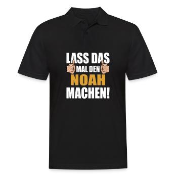 Lass das mal den Noah machen - Männer Poloshirt - Schwarz - Vorne - Kai (181cm)