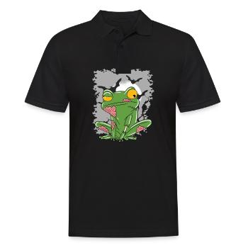 Halloween Zombie Animals Halloween Frog - Men's Polo Shirt - black - Front - Kai (181cm)
