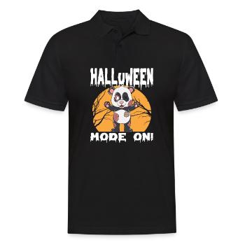 Halloween Zombie Tiere Halloween Panda - Männer Poloshirt - Schwarz - Vorne - Kai (181cm)