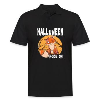 Halloween Zombie Tiere Halloween Fuchs - Männer Poloshirt - Schwarz - Vorne - Kai (181cm)