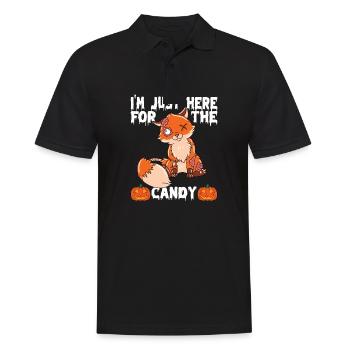 Halloween Je suis juste ici pour les bonbons - Polo Homme - noir - Devant - Kai (181cm)