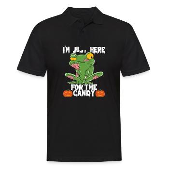 Halloween Je suis juste ici pour les bonbons - Polo Homme - noir - Devant - Kai (181cm)