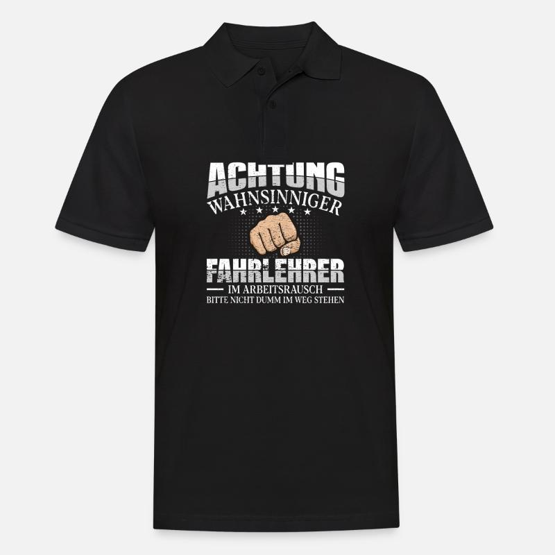 Fahrlehrer - Männer Poloshirt - Schwarz