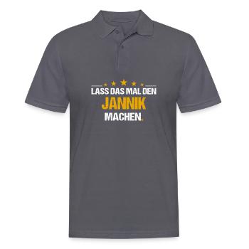 Lass das mal den Jannik machen Name - Männer Poloshirt - Anthrazit - Vorne - Nico (186cm)