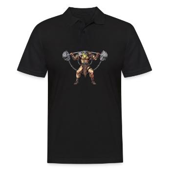 Viking Warrior Fitness Gym Bodybuilder - Polo Homme - noir - Devant - Kai (181cm)